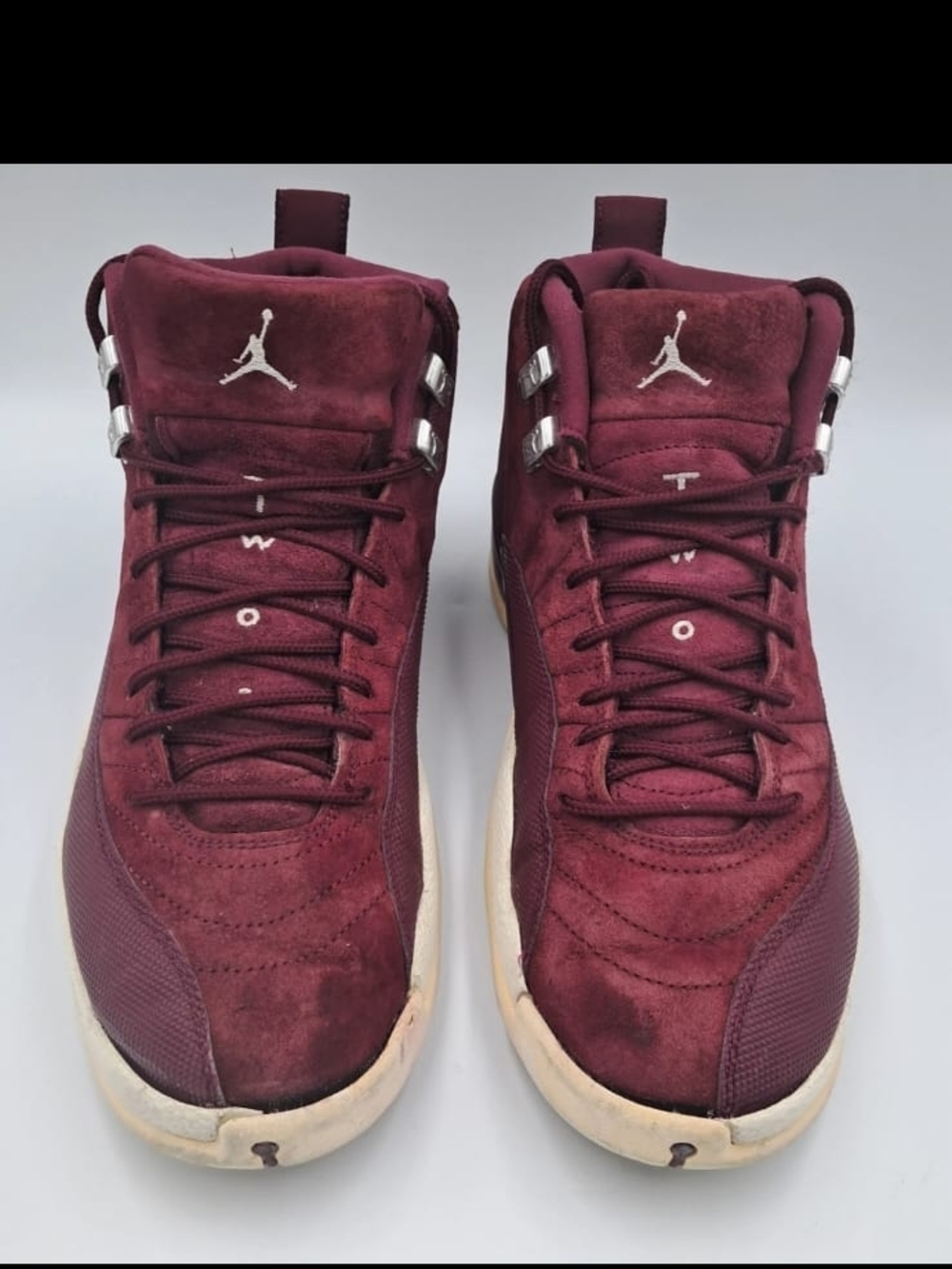 Jordan Men’s Burgundy Suede Basketball Sneakers